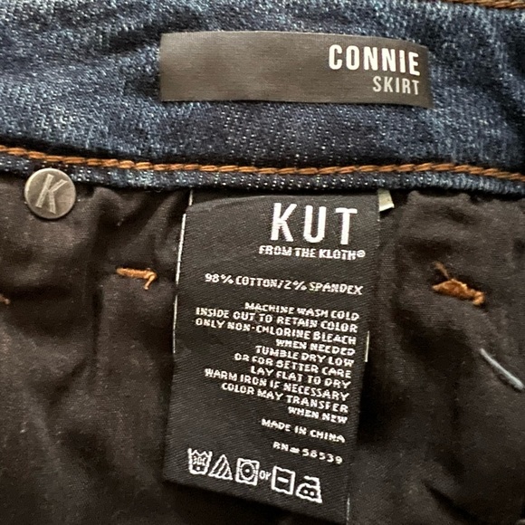 Kut From The Cloth Connie High Low Hem Denim Skirt - Color Blue Size 2 - Picture 8 of 11